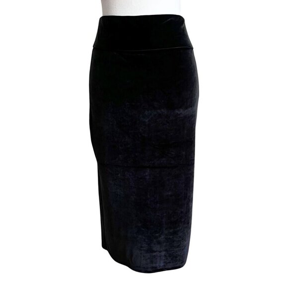 ARITZIA WILFRED BLACK VELVET MIDI SKIRT - S - Picture 3 of 11